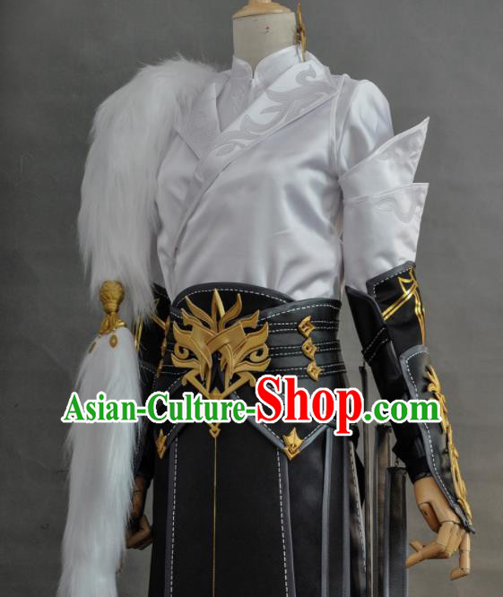 Custom Moonlight Blade Swordsman Garment Costumes Game Role Chivalrous Male Suits Cosplay Knight Clothing