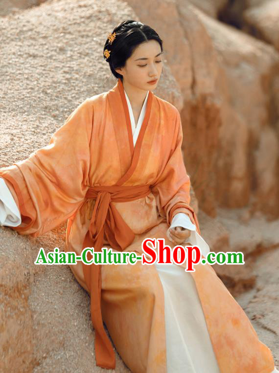 China Ancient Han Dynasty Palace Lady Garment Costumes Traditional Imperial Concubine Historical Clothing