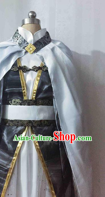 China Ancient Young Childe Garment Costumes Traditional Hanfu Swordsman Apparels Cosplay Scholar Clothing