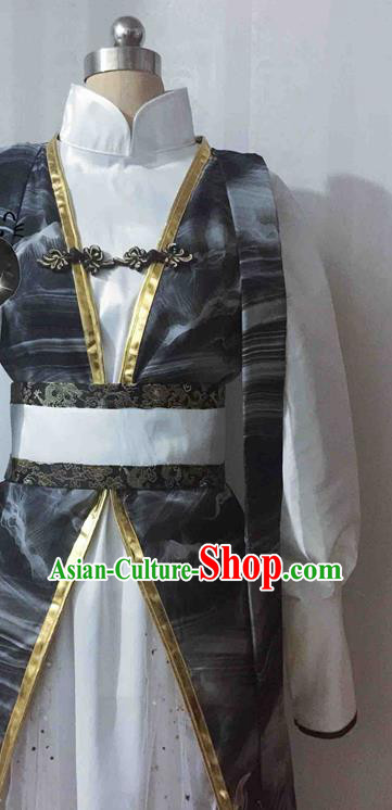 China Ancient Young Childe Garment Costumes Traditional Hanfu Swordsman Apparels Cosplay Scholar Clothing