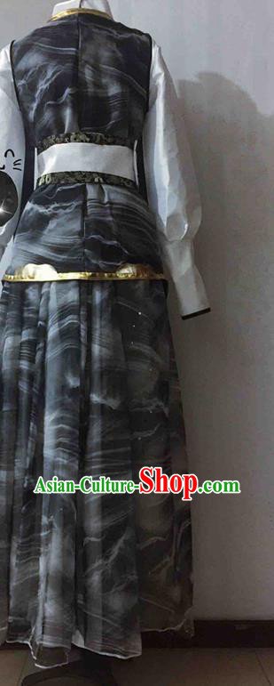 China Ancient Young Childe Garment Costumes Traditional Hanfu Swordsman Apparels Cosplay Scholar Clothing