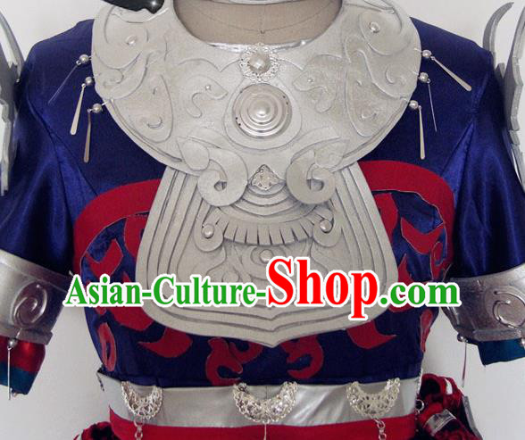 Custom Young Lady Clothing Halloween Princess Garment Costume Cosplay Swordswoman Navy Dress Outfits