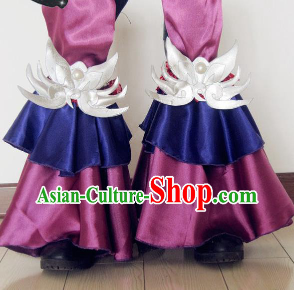 Custom Young Lady Clothing Halloween Princess Garment Costume Cosplay Swordswoman Navy Dress Outfits