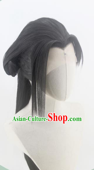 Chinese Cosplay Swordswoman Hair Accessories Ancient Young Lady Wigs Headwear Traditional Qin Dynasty Female Knight Hairpieces