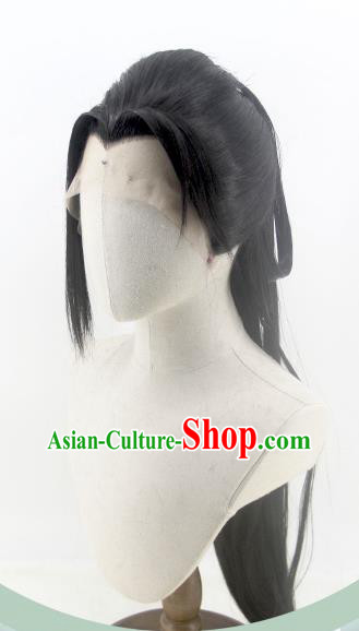 Chinese Cosplay Swordswoman Hair Accessories Ancient Young Lady Wigs Headwear Traditional Qin Dynasty Female Knight Hairpieces