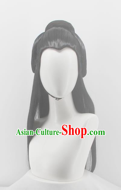 Chinese Cosplay Palace Princess Hair Accessories Ancient Swordswoman Front Lace Wigs Headwear Traditional Hanfu Qin Dynasty Female Hairpieces