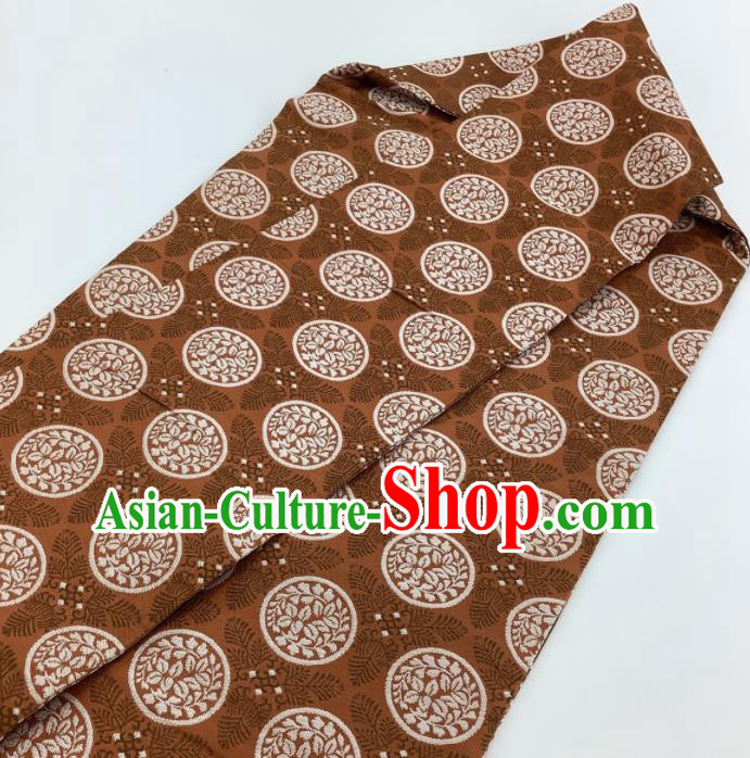 Traditional Japanese Kimono Belt Handmade Brown Waistband Yukata Robe Airdle Accessories