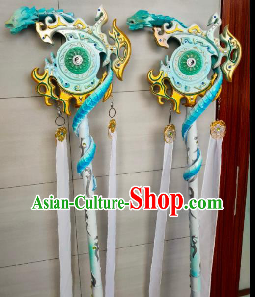 Custom Chinese Handmade Swordsman Props Cosplay Mace Accessories Puppet Show Sceptre