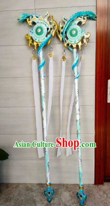 Custom Chinese Handmade Swordsman Props Cosplay Mace Accessories Puppet Show Sceptre