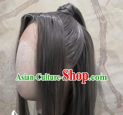 Chinese Handmade Cosplay Swordsman Hairpieces Drama Word of Honor Wen Kexing Front Lace Wigs Headdress Ancient Young Hero Hair Accessories