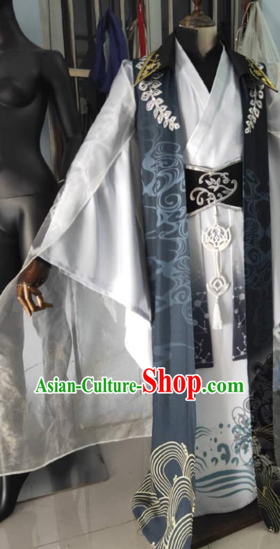 China Traditional Young Childe Garment Costumes Cosplay Swordsman Apparels Ancient Royal Prince Clothing