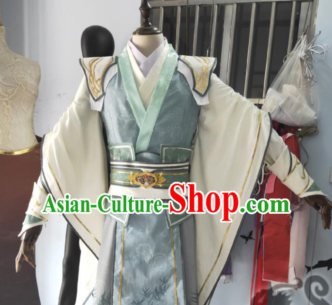 China Traditional Chivalrous Hero Garment Costumes Cosplay Swordsman Apparels Ancient Young General Clothing