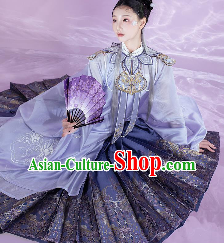 China Ancient Royal Countess Garment Costumes Ming Dynasty Hanfu Dress Apparels Traditional Noble Mistress Historical Clothing