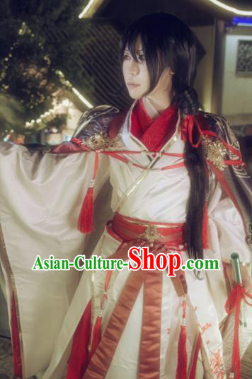 China Traditional Chivalrous Kawaler Garment Costumes Cosplay Swordsman Apparels Ancient Royal Prince Clothing