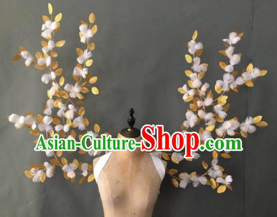 Top Halloween Catwalks Back Decorations Cosplay Angel Branch Props Opening Dance Feather Wings Brazilian Parade Accessories