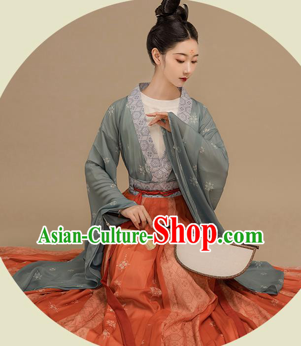 China Southern and Northern Dynasties Garment Costumes Traditional Hanfu Dress Apparels Ancient Palace Beauty Clothing