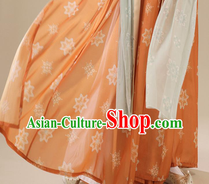 China Ancient Palace Beauty Clothing Tang Dynasty Garment Costumes Traditional Court Hanfu Dress Apparels