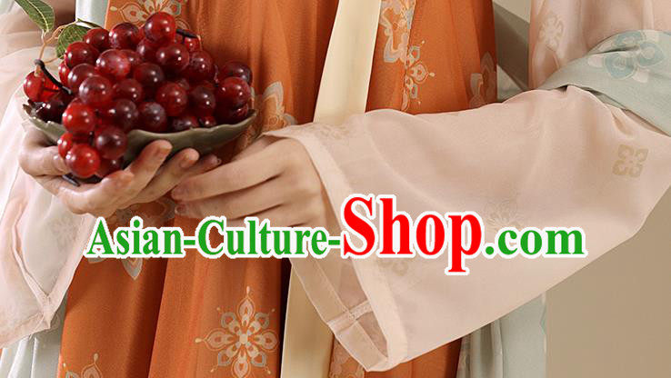 China Ancient Palace Beauty Clothing Tang Dynasty Garment Costumes Traditional Court Hanfu Dress Apparels
