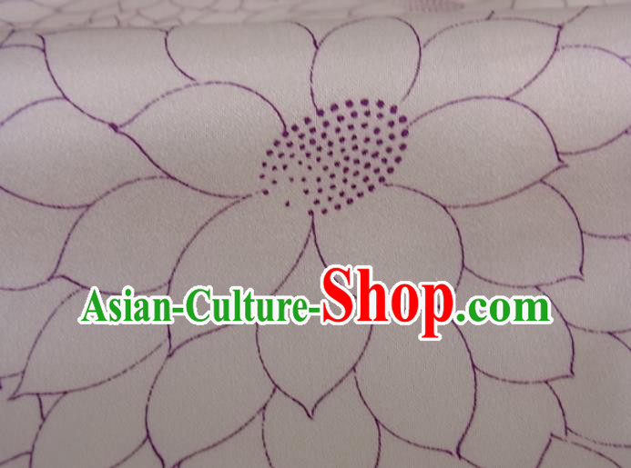 Japanese Traditional Festival Clothing Classical Sunflowers Pattern Tsukesage Kimono Female Beige Yukata Dress