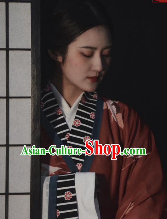 China Ancient Imperial Consort Hanfu Dress Apparels Han Dynasty Court Beauty Garment Costumes Traditional Historical Clothing