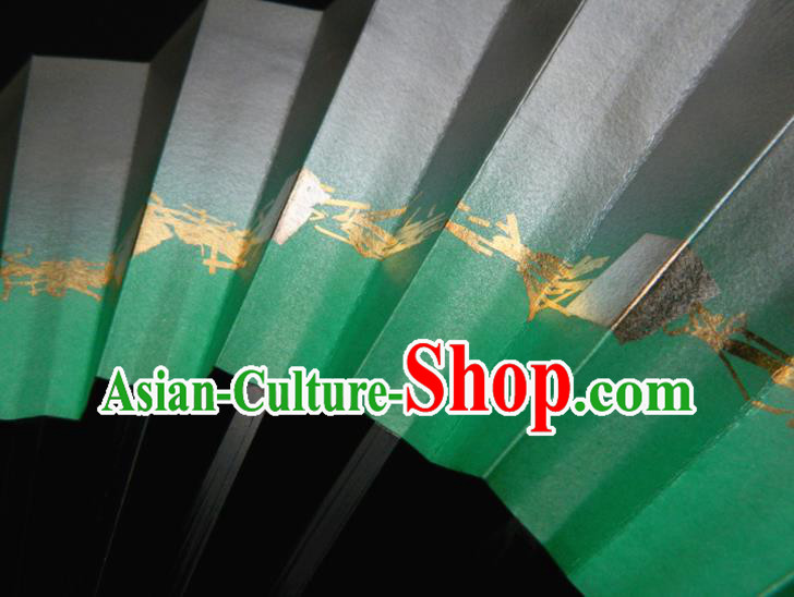 Japan Geisha Dance Folding Fan Traditional Court Light Grey Fan Handmade Craft Fans Kimono Performance Accordion