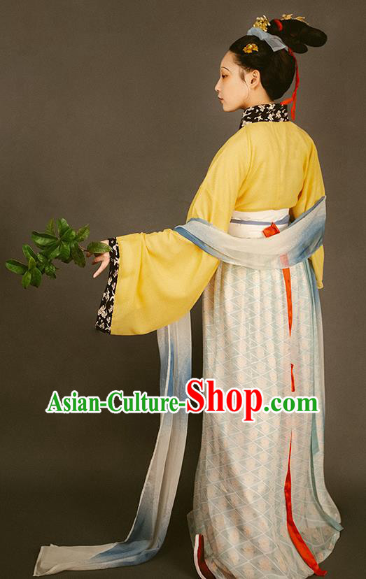 China Traditional Court Beauty Historical Costume Ancient Palace Lady Clothing Song Dynasty Imperial Consort Hanfu Dresses