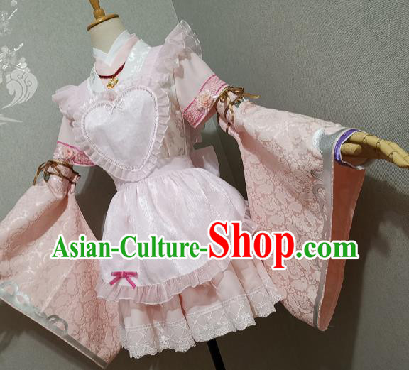 Top Magic Princess Clothing Cosplay Maidservant Dress Halloween Fancy Ball Garment Costume