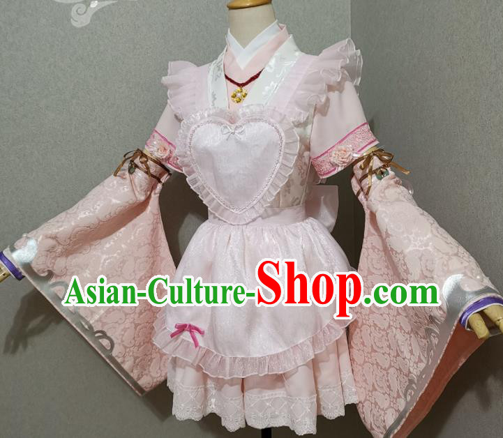 Top Magic Princess Clothing Cosplay Maidservant Dress Halloween Fancy Ball Garment Costume