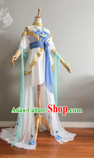 Professional China Cosplay Goddess Garment Costumes Ancient Fairy Dress Outfits Traditional Court Dance Clothing