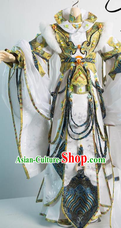Chinese Cosplay Swordsman Clothing Ancient Royal Highness Uniforms Traditional Puppet Show Emperor Mo Qingchi Garment Costumes