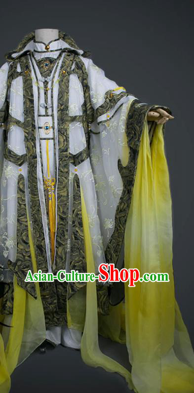 Chinese Ancient Emperor Uniforms Traditional Puppet Show Knight Su Huanzhen Garment Costumes Cosplay Royal King Clothing