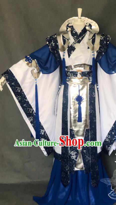 Chinese Ancient Taoist Uniforms Traditional Puppet Show Swordsman Garment Costumes Cosplay Chivalrous Immortal Clothing