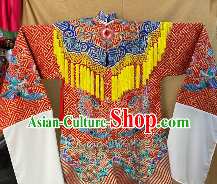 China Traditional Opera Imperial Concubine Garment Costume Ancient Empress Clothing Beijing Opera Hua Tan Embroidered Red Dress Outfits