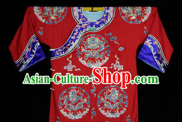 China Beijing Opera Hua Tan Embroidered Red Dress Traditional Opera Princess Garment Costume Ancient Court Beauty Clothing