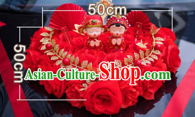 Chinese Traditional Wedding Car Decorations Wedding Car Ornaments Love Flowers Bouquet