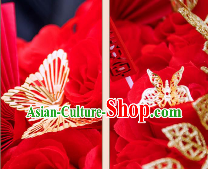 Chinese Traditional Wedding Car Decorations Wedding Car Ornaments Love Flowers Bouquet