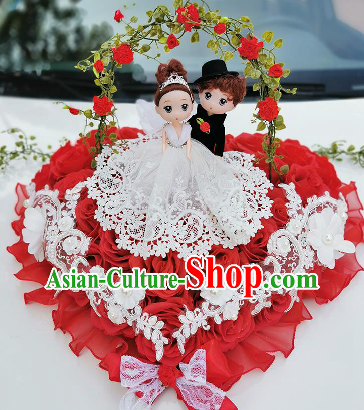 Wedding Car Decorations Love Rose Flowers Bouquet Wedding Car Ornaments