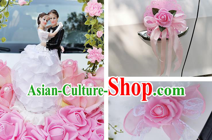 Wedding Car Decorations Love Rose Flowers Bouquet Wedding Car Ornaments