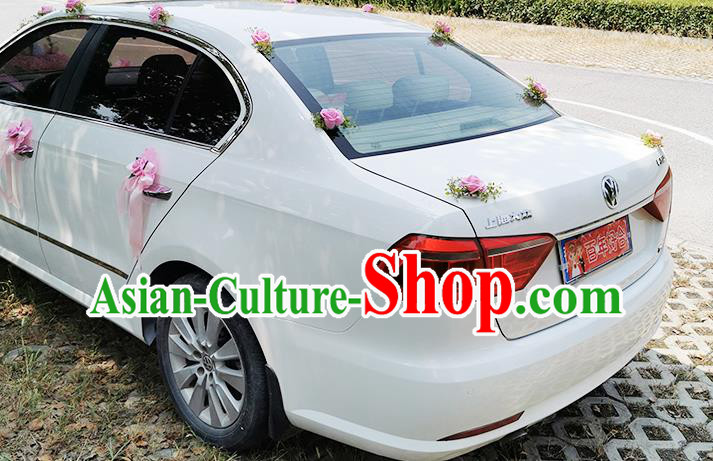 Wedding Car Decorations Love Rose Flowers Bouquet Wedding Car Ornaments