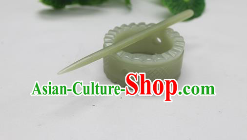 China Scholar Hairpin Ancient Prince Jade Hair Crown Handmade Han Dynasty Hair accessories