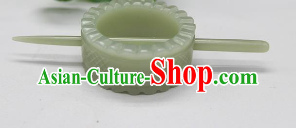 China Scholar Hairpin Ancient Prince Jade Hair Crown Handmade Han Dynasty Hair accessories