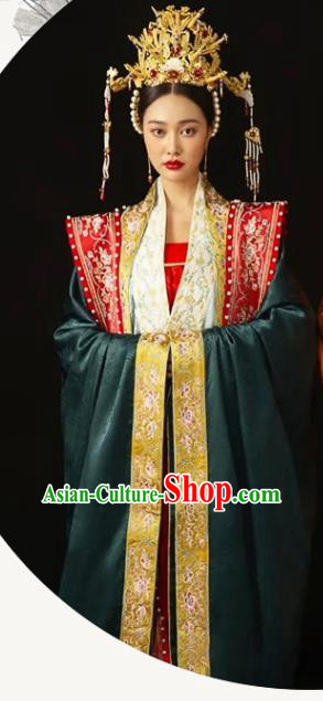 China Ancient Empress Wedding Clothing Traditional Song Dynasty Bride Garment Costumes and Headpieces