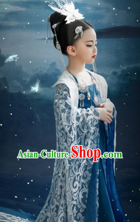 Chinese Tang Dynasty Empress Dress Ancient Palace Garment Costumes Traditional Children Clothing