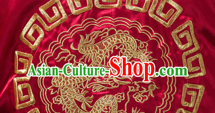 Chinese Qing Dynasty Prince Costumes Ancient Royal Highness Red Robe Clothing
