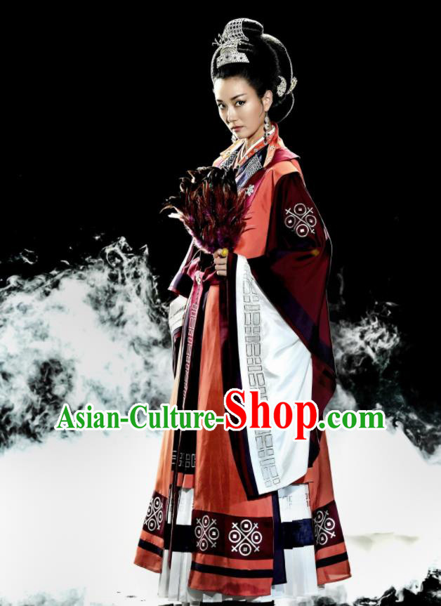TV Series GyeBaek Queen Sa Taek Dress Ancient Garment Costumes Korean Traditional Clothing and Headdress Complete Set