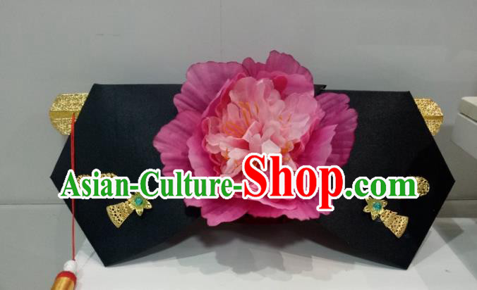 China Ancient Court Maid Giant Wing Headpiece TV Series My Fair Princess Hair Accessories Traditional Qing Dynasty Mammy Headdress
