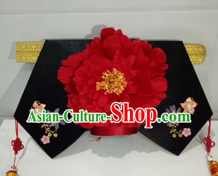 China TV Series Princess of Pearl Xiao Yan Zi Headpiece Ancient Palace Lady Hair Accessories Traditional Qing Dynasty Giant Wing Headdress