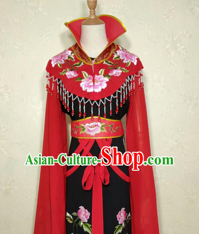 China Shaoxing Opera Actress Red Dress Peking Opera Diva Costume Ancient Imperial Empress Clothing