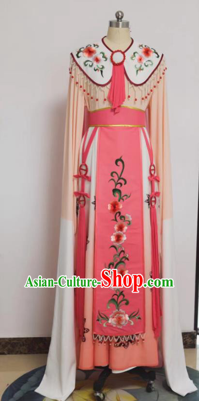 China Peking Opera Hua Tan Garment Costumes The Romance of West Chamber Cui Yingying Clothing Shaoxing Opera Noble Lady Dress