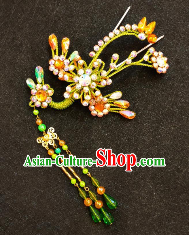 Chinese Huangmei Opera Noble Lady Phoenix Hairpin Beijing Opera Hair Accessories Traditional Opera Diva Headpiece